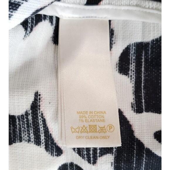 KATE SPADE New York Black Ivory Floral Print Knee Length Pencil Skirt Women's 4 - Picture 7 of 7